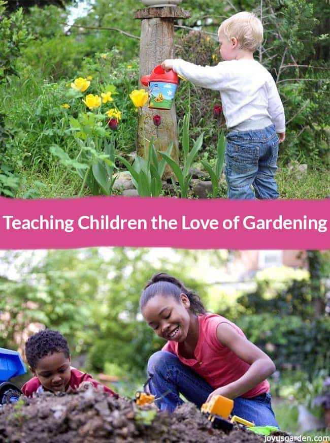 Children learning life lessons through gardening